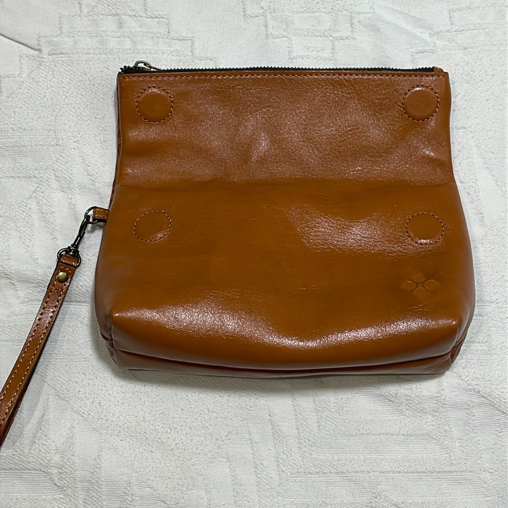 Patricia Nash VALERIE Tooled Leather Fold Over Wristlet Clutch Burnished EUC - Picture 7 of 11
